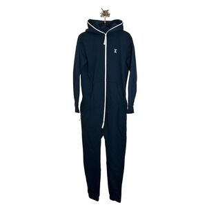ONEPIECE Norwegian Original Jumpsuit Hoodie Men's Size M Navy Blue Apres Ski
